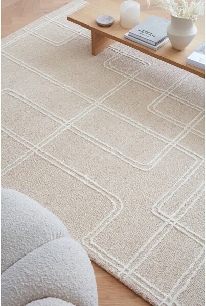 Bézs kézi szövésű gyapjú szőnyeg 120x170 cm Ada – Asiatic Carpets