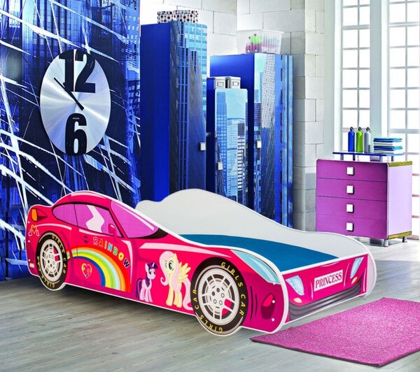 Gyermekágy auto PINK 140x70