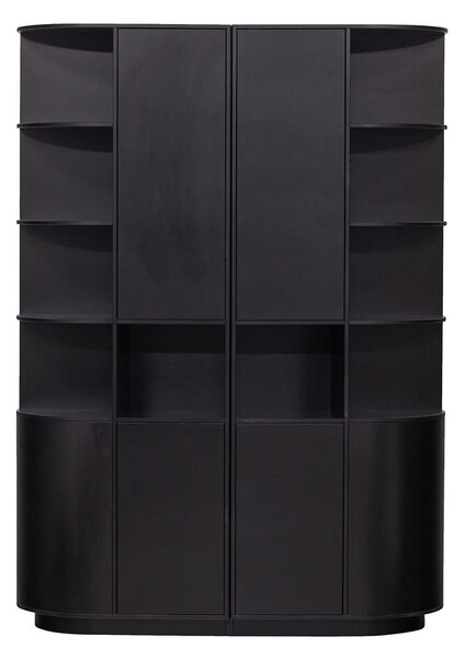 Fekete borovi fenyő moduláris könyvespolc 156x210 cm Finca – WOOOD