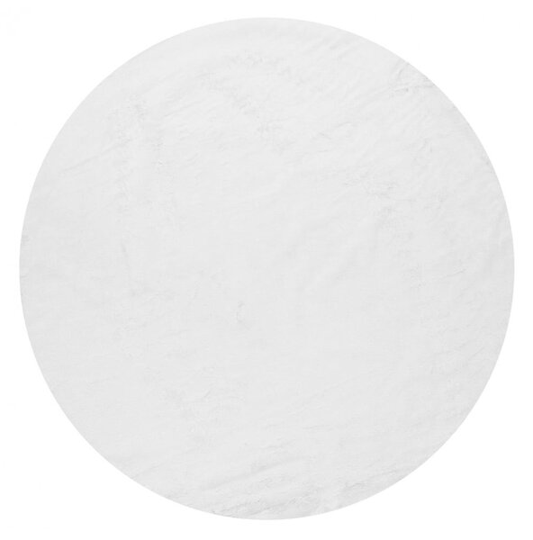 Fehér mosható kerek szőnyeg ø 120 cm Pelush White – Mila Home