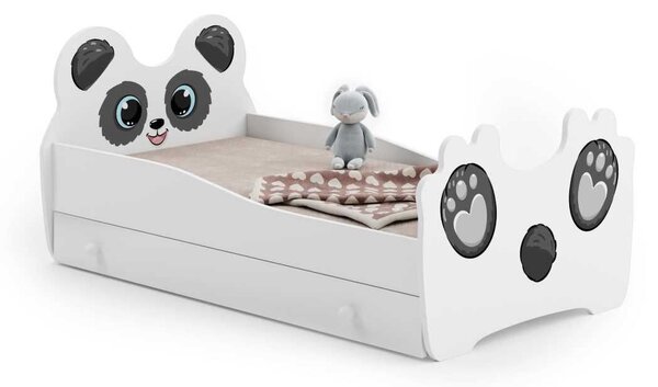 Panda gyermekágy 140x70cm fiókkal, Fehér