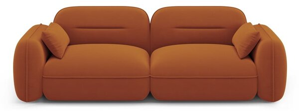 Narancssárga bársony kanapé 230 cm Audrey – Interieurs 86
