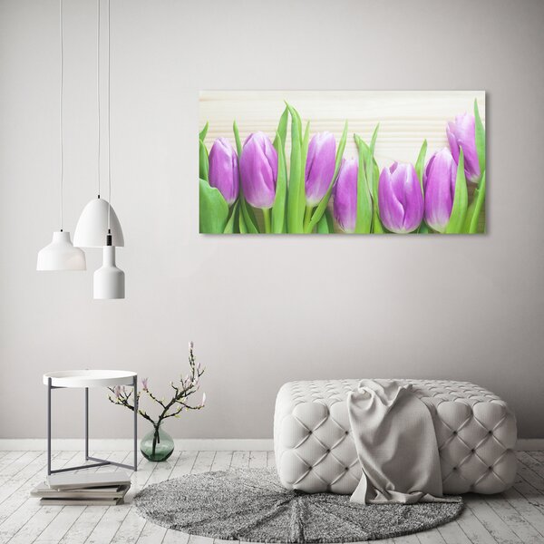 Akrilkép Lila tulipánok