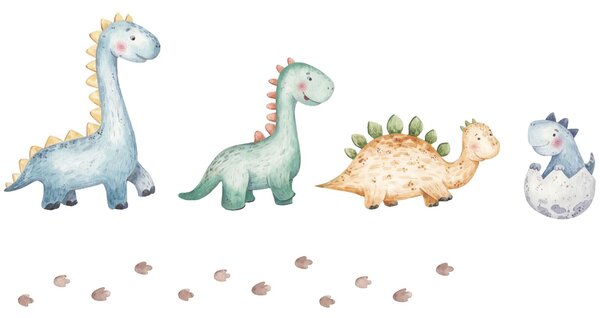 Luk egyszemélyes ágy 140x70 művészeti alkotással - Dinoszauruszok