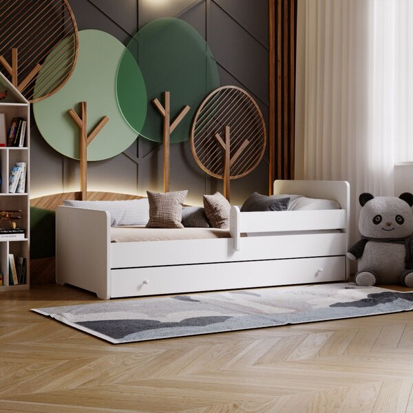 Kobi Max Gyerekágy Fiókkal és Matraccal 140x70cm, Fehér