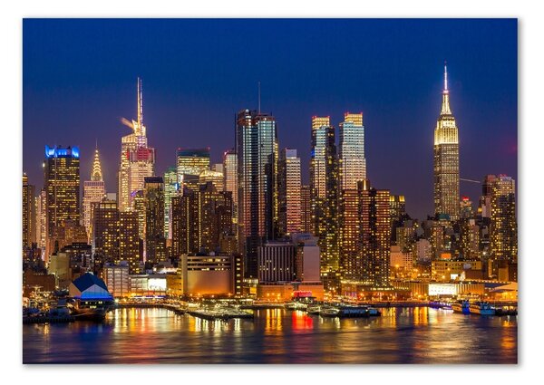 Üvegkép falra Manhattan éjjel