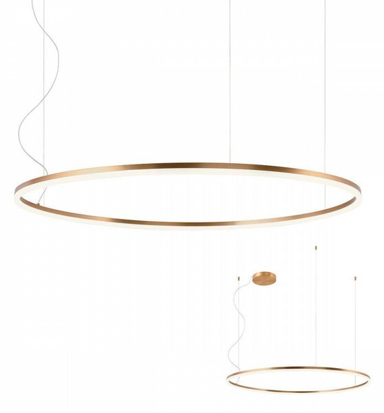 LED függőlámpa, dimmelhető, ORBIT, bronz, ?120cm