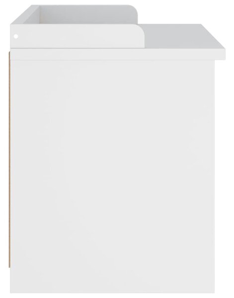 VidaXL SANDNES fehér tömör fenyőfa előszobapad 87x40x50 cm