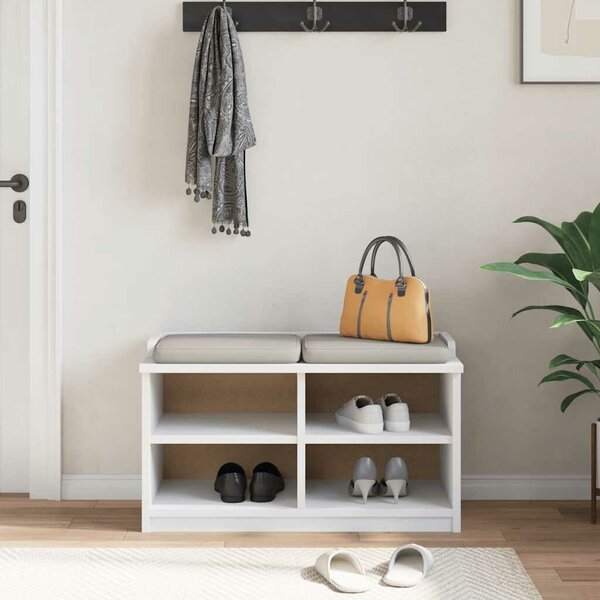 VidaXL SANDNES fehér tömör fenyőfa előszobapad 87x40x50 cm