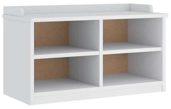 VidaXL SANDNES fehér tömör fenyőfa előszobapad 87x40x50 cm