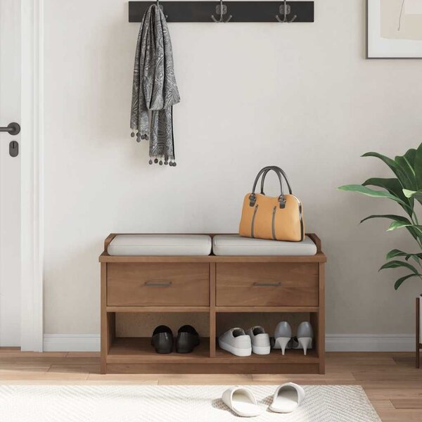 VidaXL SANDNES tömör fenyőfa előszobapad 87x40x50 cm