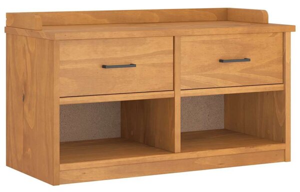 VidaXL SANDNES tömör fenyőfa előszobapad 87x40x50 cm