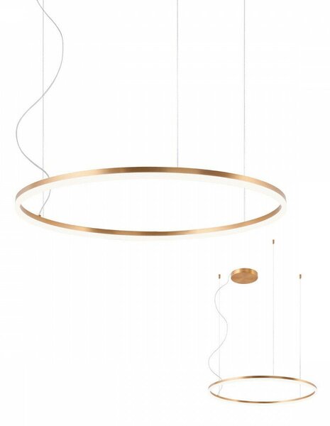 ORBIT LED függőlámpa, bronz színű, ?80cm, dimmerelhető