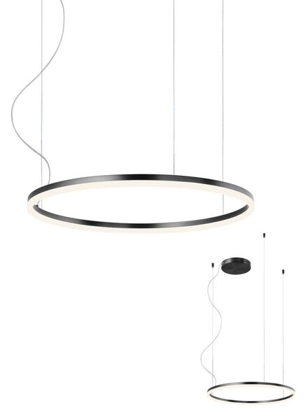 ORBIT LED csillár, fekete, 60 cm, TRIAC