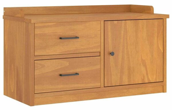 VidaXL SANDNES tömör fenyőfa előszobapad 87x40x50 cm