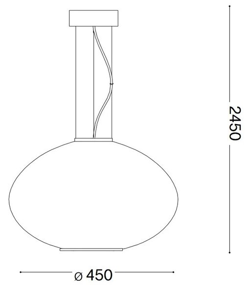 PLISSE modern függőlámpa, króm, 45 cm
