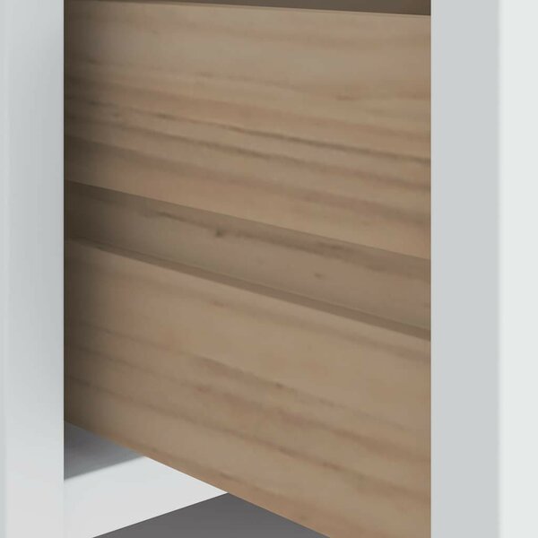 VidaXL SANDNES fehér tömör fenyőfa előszobapad 87x40x50 cm