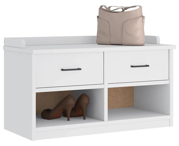 VidaXL SANDNES fehér tömör fenyőfa előszobapad 87x40x50 cm