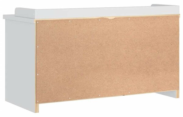 VidaXL SANDNES fehér tömör fenyőfa előszobapad 87x40x50 cm