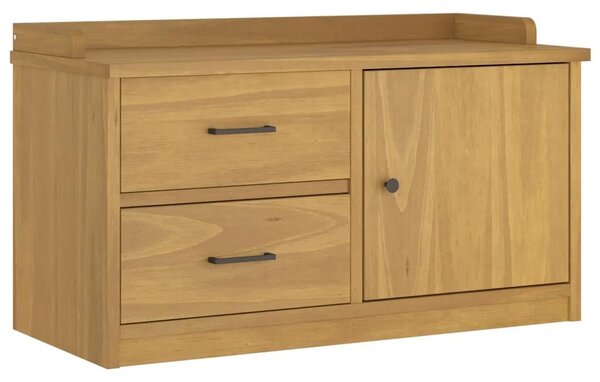 VidaXL SANDNES tömör fenyőfa előszobapad 87x40x50 cm