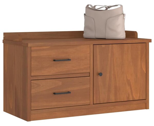 VidaXL SANDNES tömör fenyőfa előszobapad 87x40x50 cm
