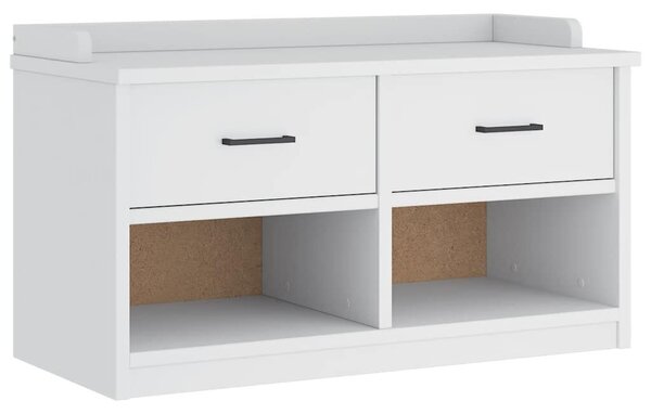 VidaXL SANDNES fehér tömör fenyőfa előszobapad 87x40x50 cm