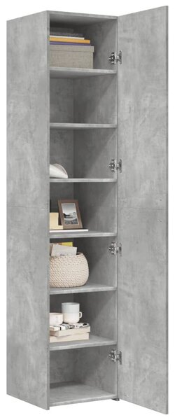 VidaXL betonszürke szerelt fa magasszekrény 40x42,5x185 cm