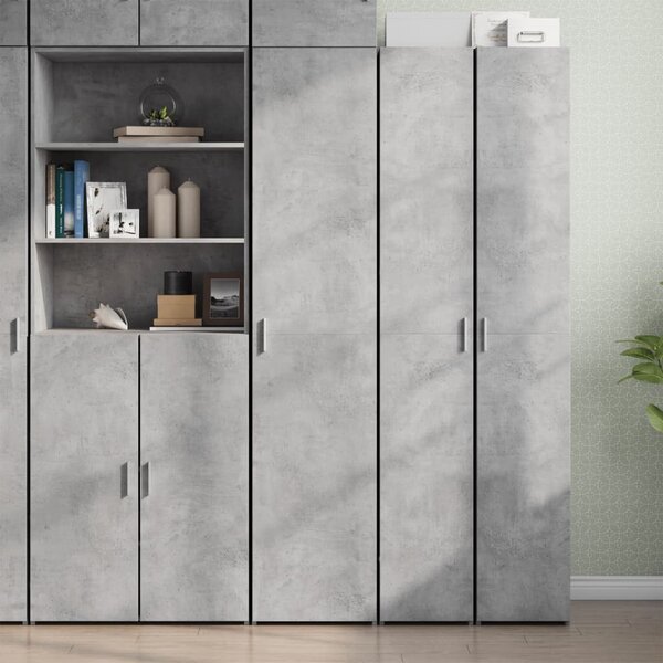 VidaXL betonszürke szerelt fa magasszekrény 40x42,5x185 cm