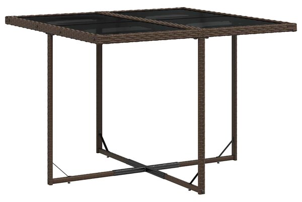 9 részes barna polyrattan kerti étkezőgarnitúra párnákkal