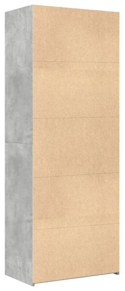 VidaXL betonszürke szerelt fa magasszekrény 70 x 42,5 x 185 cm