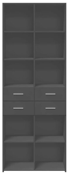 VidaXL fekete szerelt fa magasszekrény 70 x 42,5 x 185 cm