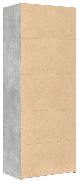 VidaXL betonszürke szerelt fa magasszekrény 70 x 42,5 x 185 cm