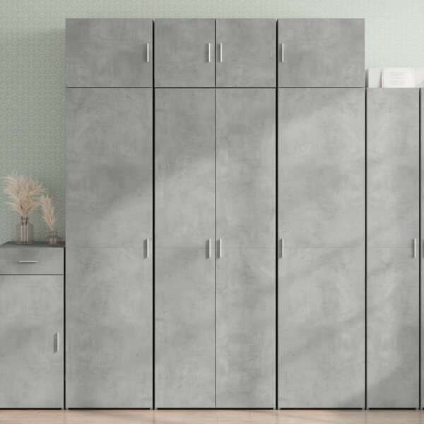 VidaXL betonszürke szerelt fa magasszekrény 70 x 42,5 x 185 cm