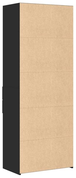 VidaXL fekete szerelt fa magasszekrény 70 x 42,5 x 185 cm
