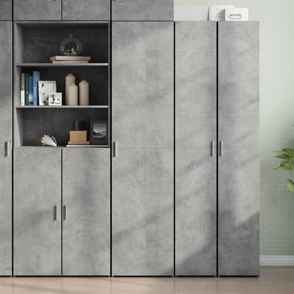 VidaXL betonszürke szerelt fa magasszekrény 45 x 42,5 x 185 cm