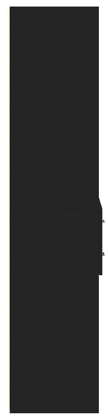 VidaXL fekete szerelt fa magasszekrény 70 x 42,5 x 185 cm