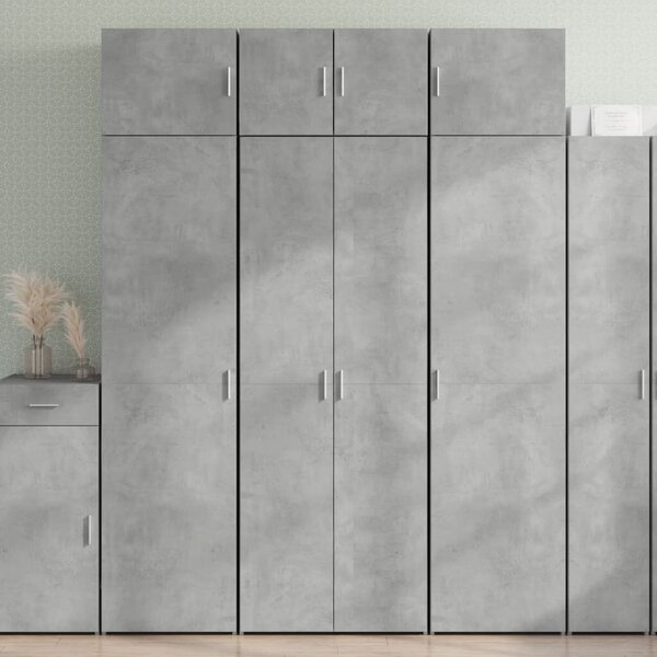 VidaXL betonszürke szerelt fa magasszekrény 70 x 42,5 x 185 cm