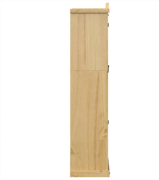 VidaXL Corona tömör fenyőfa vitrinszekrény 99x43x187 cm