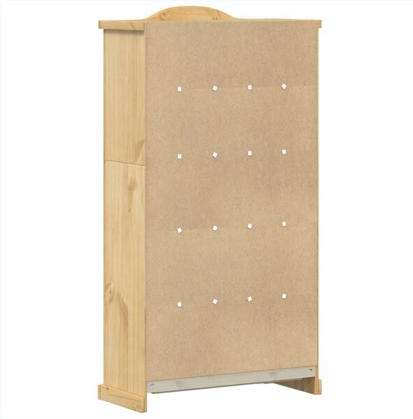VidaXL Corona tömör fenyőfa vitrinszekrény 99x43x187 cm