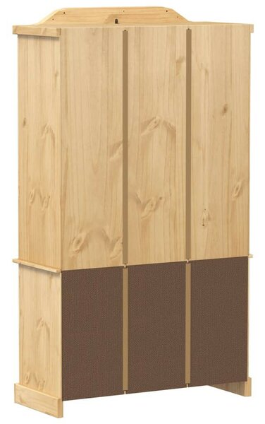 VidaXL Corona tömör fenyőfa vitrinszekrény 103,5 x 42 x 180 cm