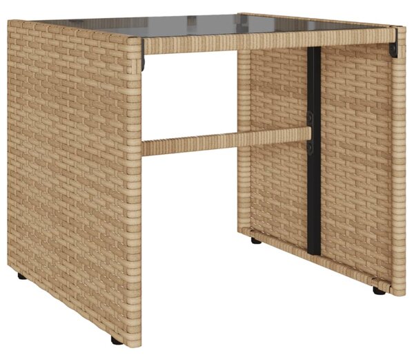 4 részes bézs polyrattan kerti ülőgarnitúra párnákkal
