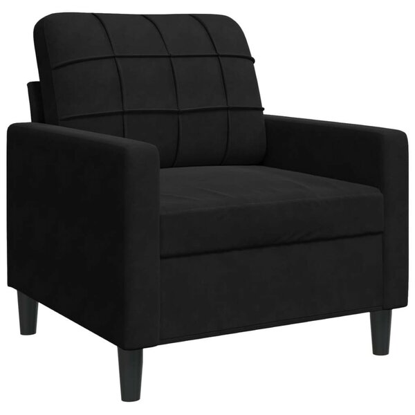 VidaXL fekete bársony kanapéfotel 60 cm