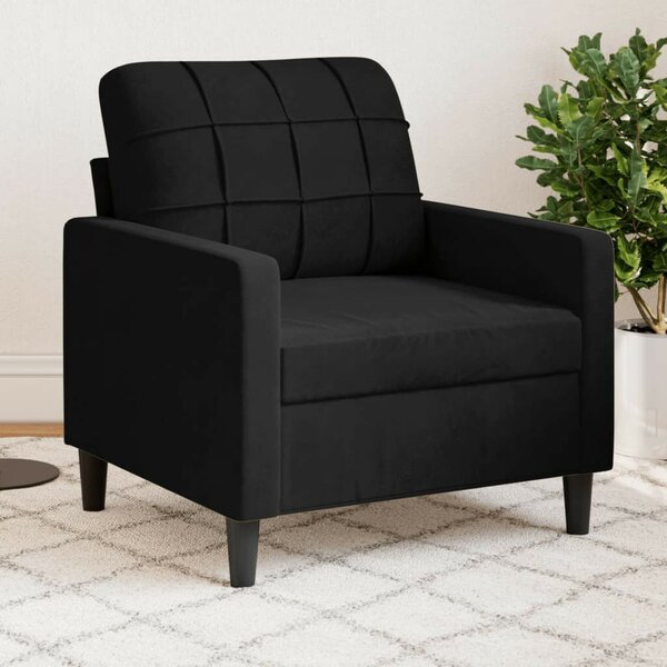 VidaXL fekete bársony kanapéfotel 60 cm