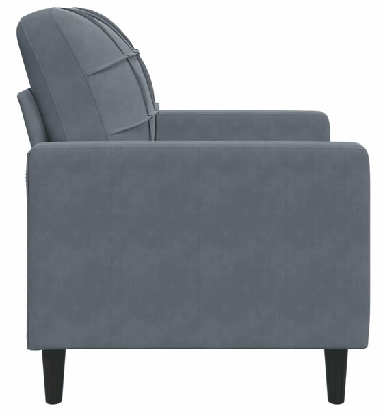 VidaXL sötétszürke bársony kanapéfotel 60 cm
