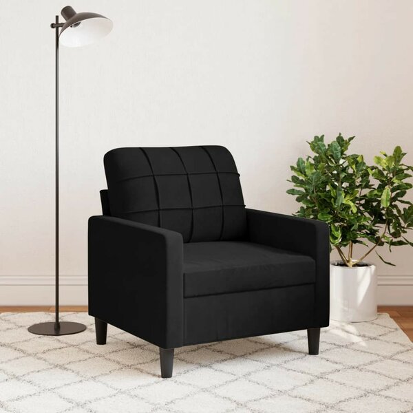 VidaXL fekete bársony kanapéfotel 60 cm