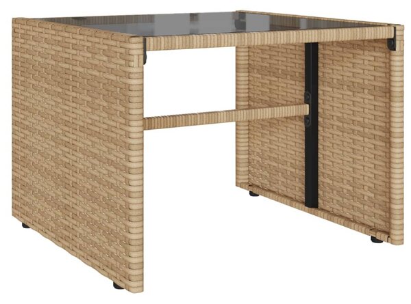 4 részes bézs polyrattan kerti ülőgarnitúra párnákkal
