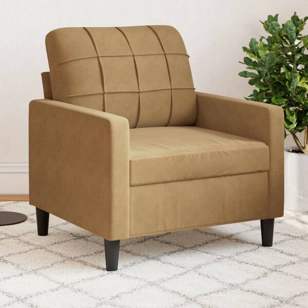 VidaXL barna bársony kanapéfotel 60 cm