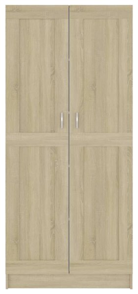 VidaXL sonoma tölgy színű szerelt fa könyvszekrény 82,5x30,5x185,5 cm