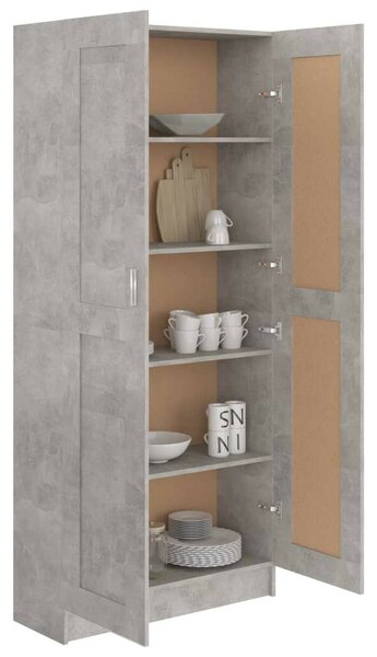 VidaXL betonszürke szerelt fa könyvszekrény 82,5 x 30,5 x 185,5 cm
