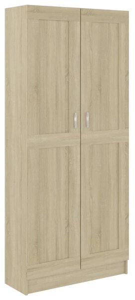 VidaXL sonoma tölgy színű szerelt fa könyvszekrény 82,5x30,5x185,5 cm
